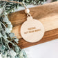 Christmas 2025 Ornament – Round “Festive, But Dead Inside” Wooden Ornament