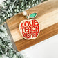 Christmas 2025 Teacher Gift Set – Apple Ornament + “Thank You for Helping Me Grow” Card