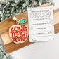 Christmas 2025 Teacher Gift Set – Apple Ornament + “Thank You for Helping Me Grow” Card