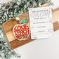 Christmas 2025 Teacher Gift Set – Apple Ornament + “Thank You for Helping Me Grow” Card