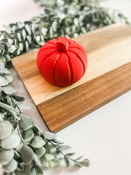3D Printed Pumpkin Container with Lid – Fall & Halloween Home Decor