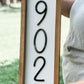 Modern Vertical Address Sign – Custom House Number Plaque