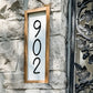 Modern Vertical Address Sign – Custom House Number Plaque