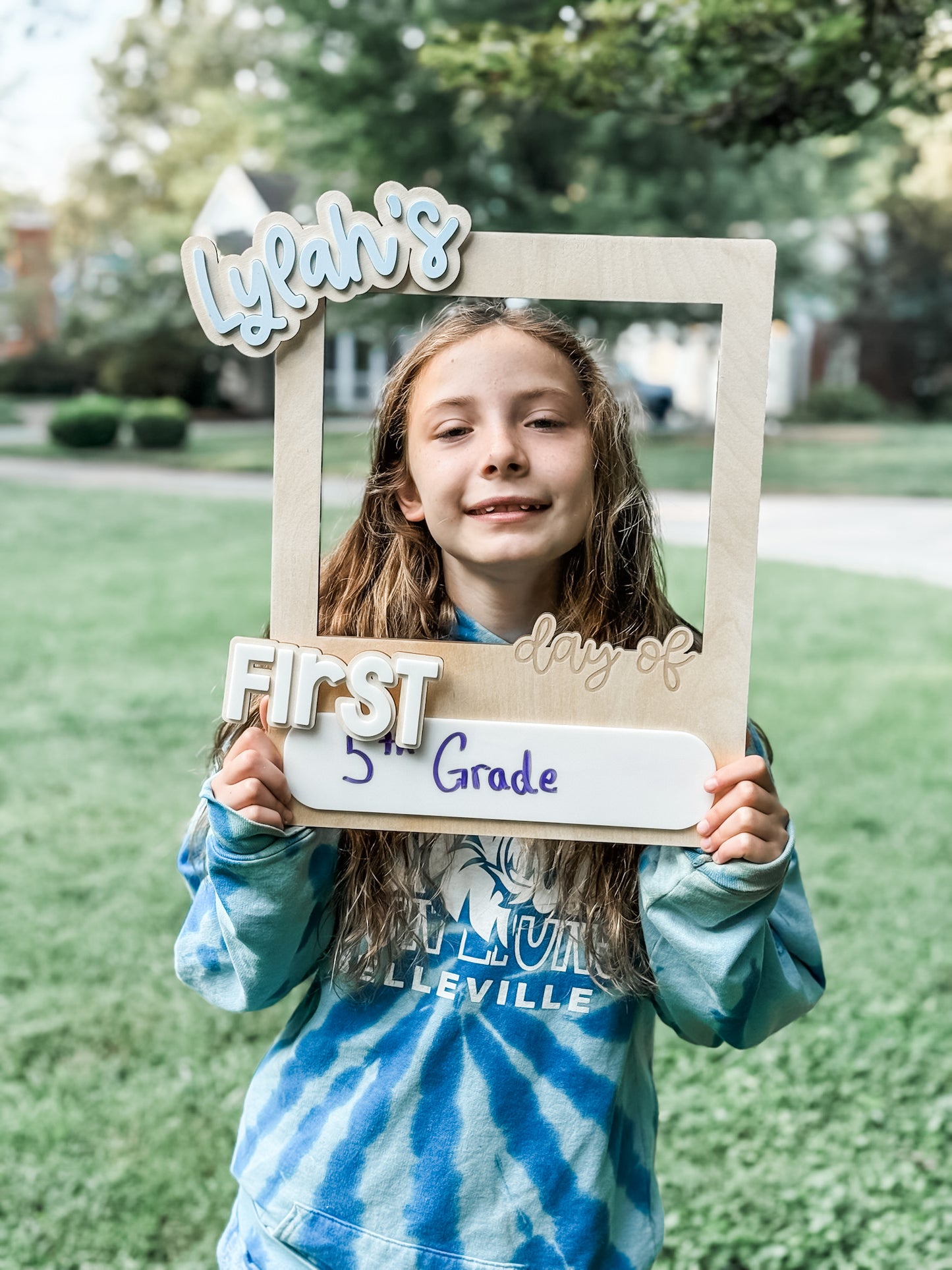 Personalized Magnetic Back-to-School Photo Board – First & Last Day, Includes One Name