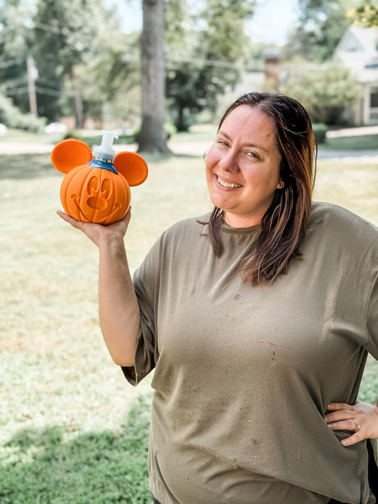 Mickey Mouse Pumpkin Soap Dispenser Holder – Fits Bath & Body Works Foaming Hand Soaps