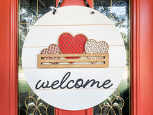 Load image into Gallery viewer, Geometric Heart Tiered Tray Bundle | 3-Piece Valentine&#39;s Day Decor Set (Door Hanger Not Included)
