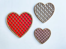 Load image into Gallery viewer, Geometric Heart Tiered Tray Bundle | 3-Piece Valentine&#39;s Day Decor Set (Door Hanger Not Included)
