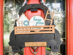 Home-Themed Tiered Tray Bundle – "Home", Ladder, and Round Sign (3-Piece Set)