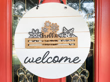 Load image into Gallery viewer, Hello Winter Tiered Tray Bundle | 3-Piece Snowflake Decor Set (Door Hanger Not Included)
