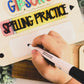 Dry erase spelling boards