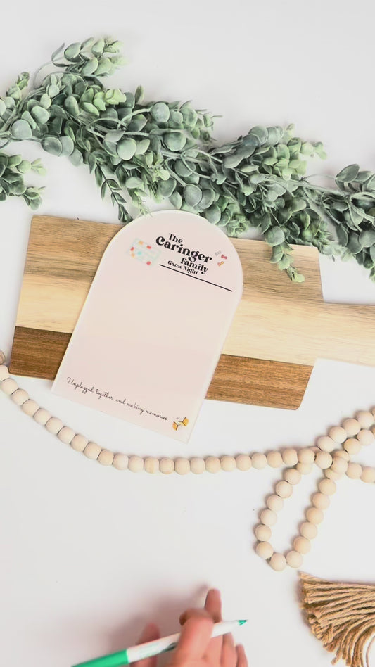 Personalized Family Game Night Board