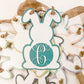 Personalized Bunny Door Hanger – Custom Initial, 10x17 Inches