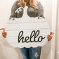 "Hello" Pumpkin Door Hanger