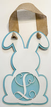 Load image into Gallery viewer, Personalized Bunny Door Hanger – Custom Initial, 10x17 Inches
