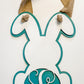 Personalized Bunny Door Hanger – Custom Initial, 10x17 Inches