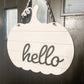 "Hello" Pumpkin Door Hanger