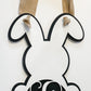 Personalized Bunny Door Hanger – Custom Initial, 10x17 Inches