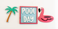 Load image into Gallery viewer, Pool Day Tiered Tray Bundle – 3-Piece Summer Decor Set
